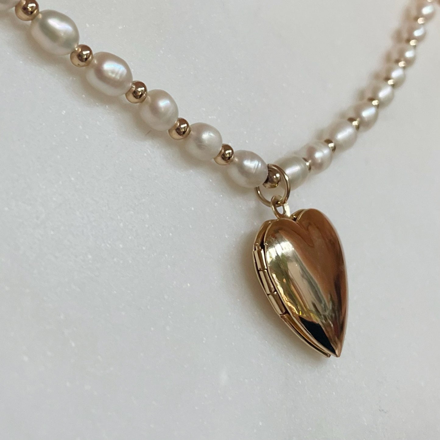 Heart of Gold Pearl Necklace